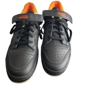 Adidas men's Originals FORUM Low Sneaker Core Black Seismic Orange size 9.5